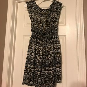 Black & nude print dress Size XS