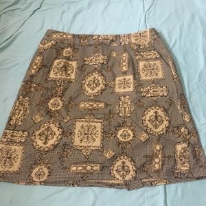 Baroque printed pencil skirt
