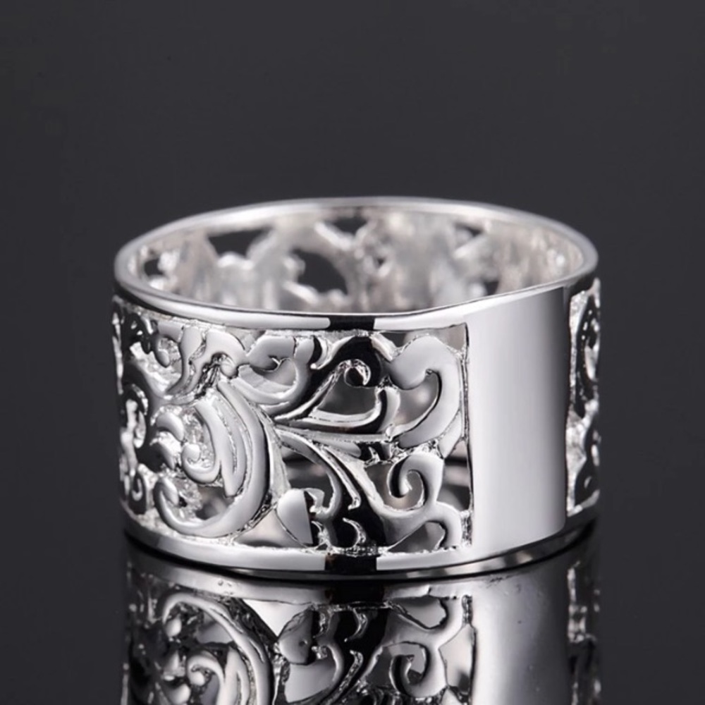 NWT STERLING SILVER HEART RING 7 - Picture 3 of 3