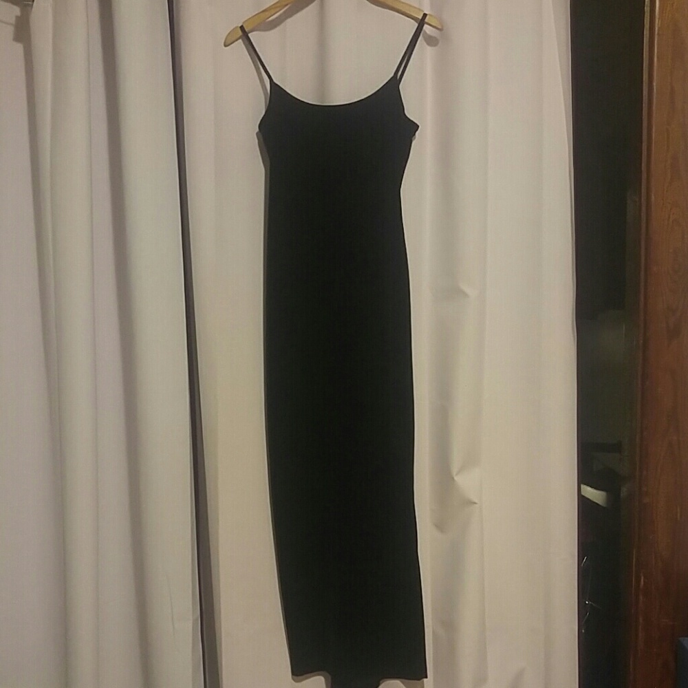 Floor-length velvet dress