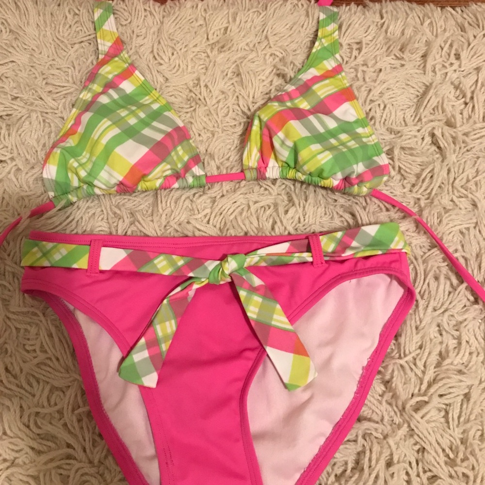 ST TROPEZ plaid belted Bikini!