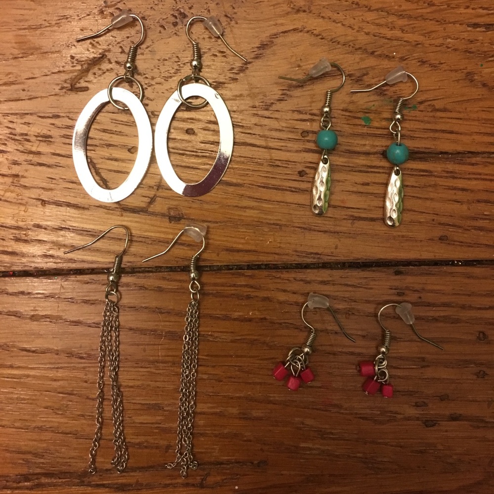 4 sets of earrings