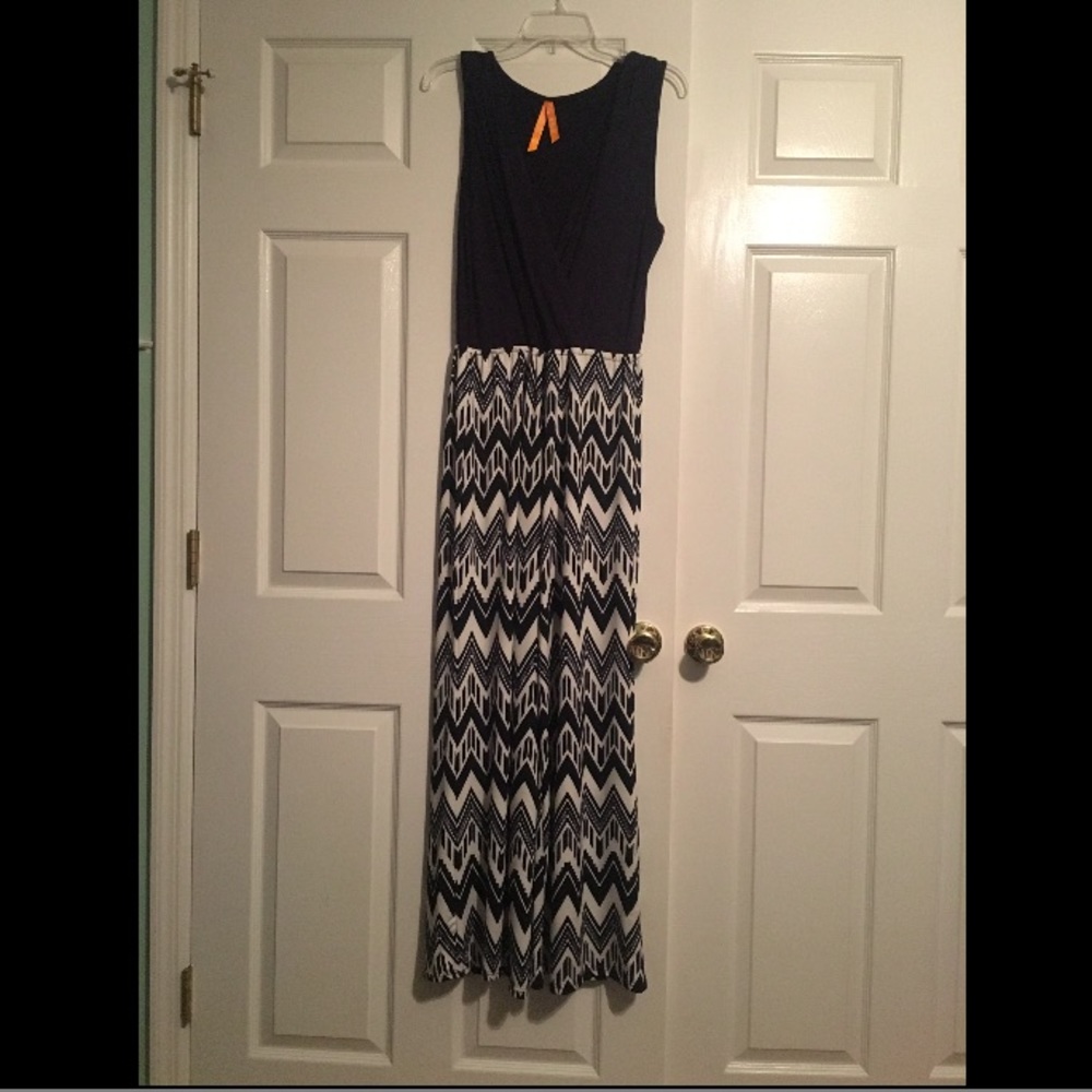 Navy Chevron Jumpsuit