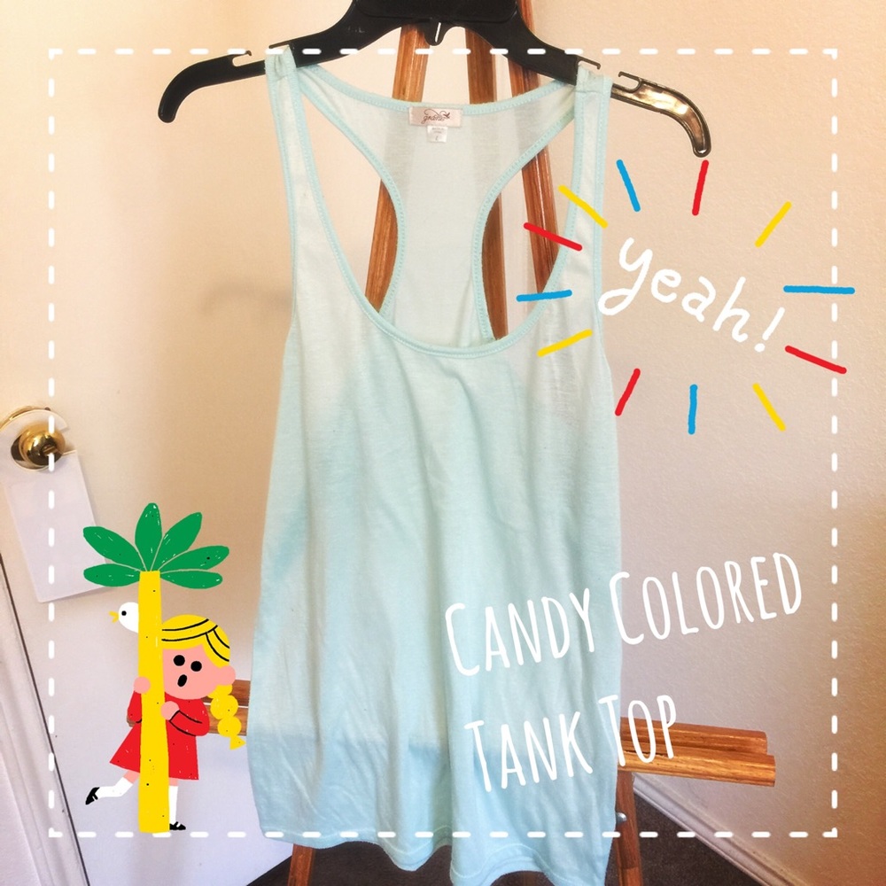 Mint colored tank top