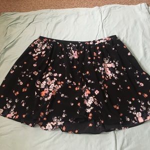 Navy floral skirt