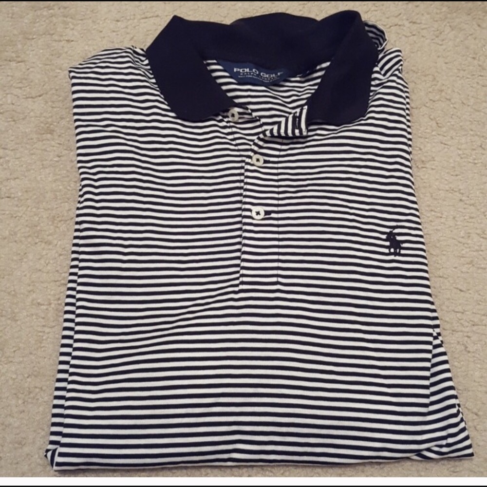 Polo Golf shirt black and white stripes