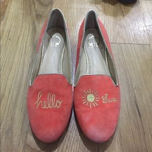 C Wonder Hello Sunshine Orange Flats - Size 8