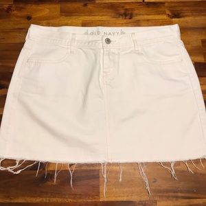 Classic White Jean Skirt