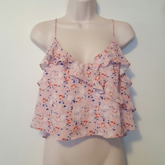 TOPSHOP Abstract Floral Print Crop Top - Picture 2 of 6