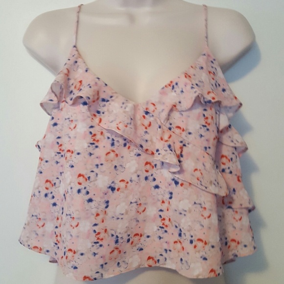 TOPSHOP Abstract Floral Print Crop Top - Picture 3 of 6