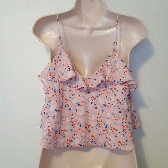 TOPSHOP Abstract Floral Print Crop Top - Picture 4 of 6