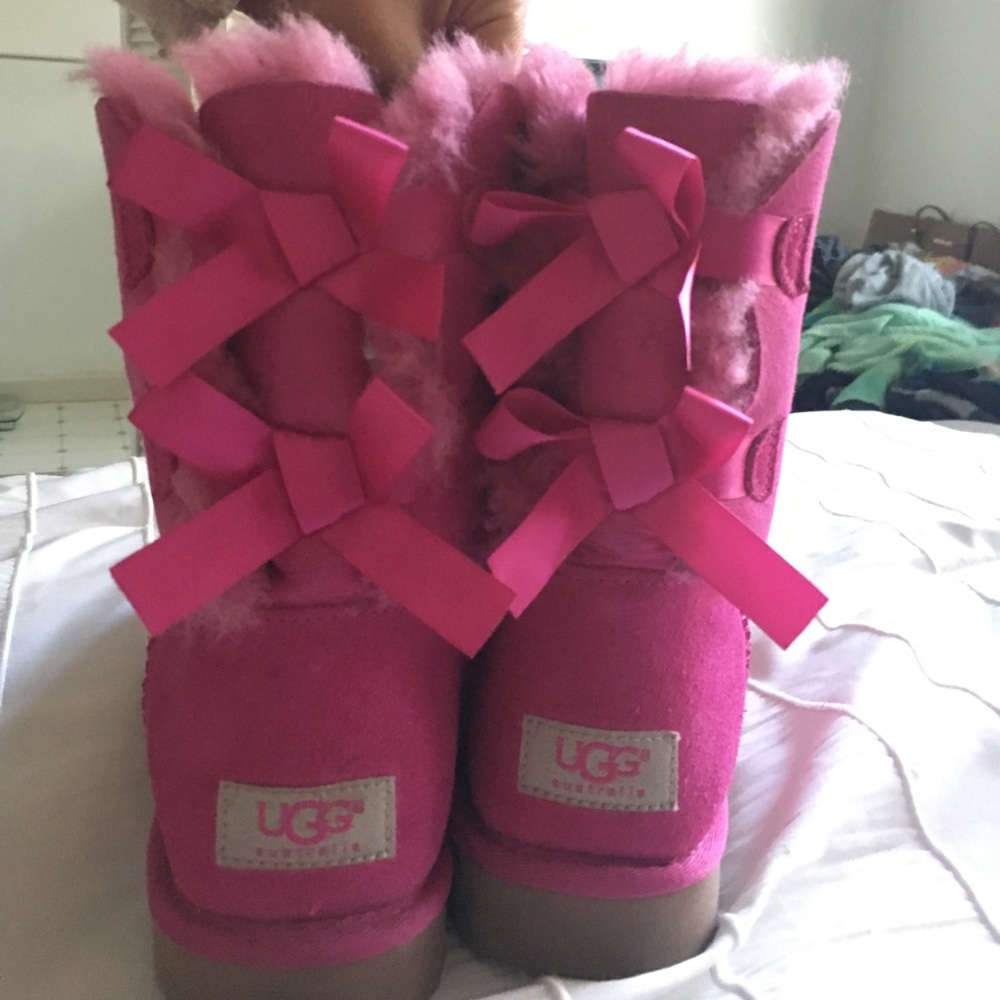 Pink Bailey Bow Uggs