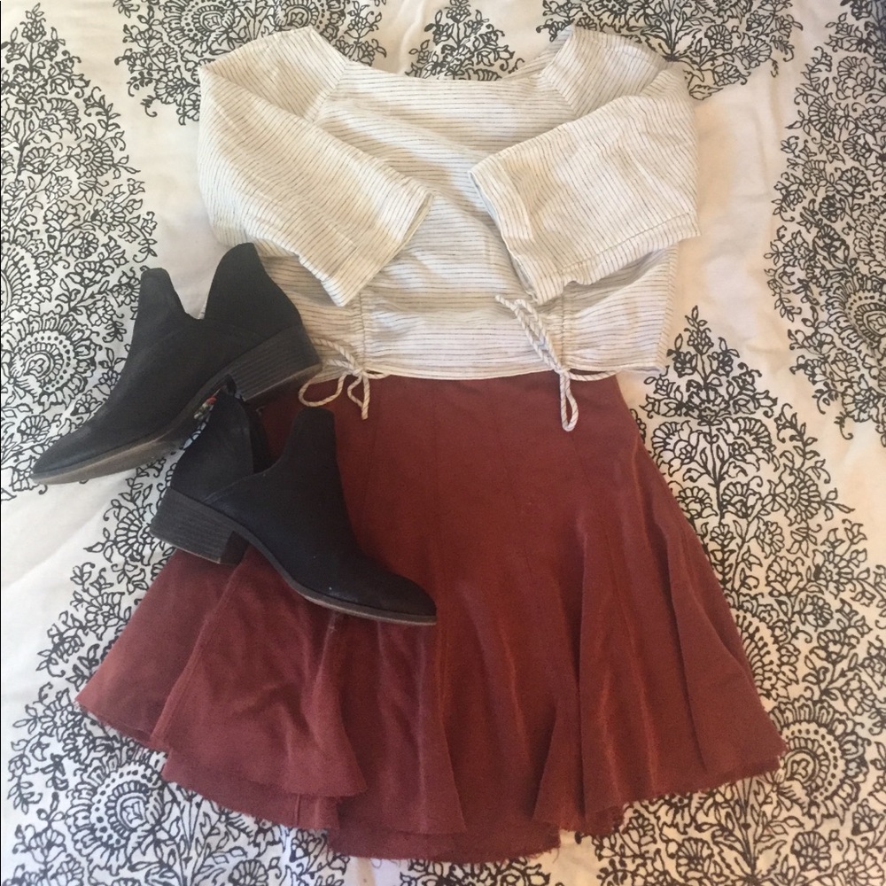 Silence+Noise XS Pumpkin Orange Skirt