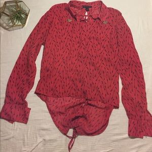 Material girl sheer shirt size S