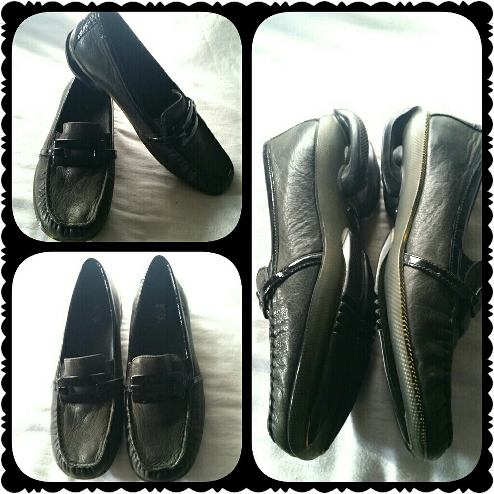 Asgi Black Leather Loafers