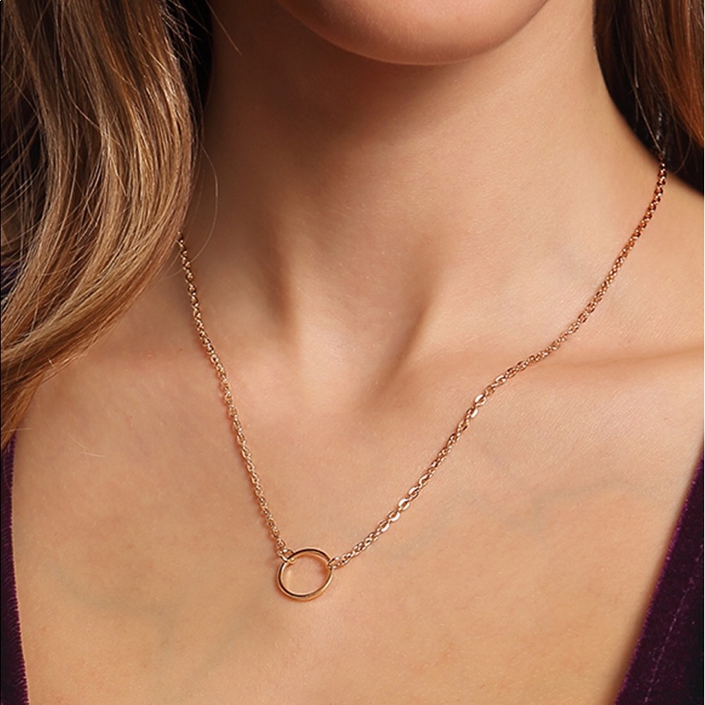 Gold ring necklace