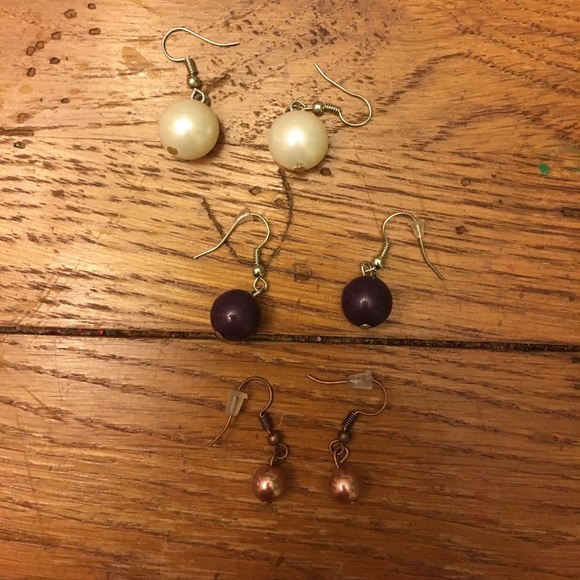 3 pair ball earrings - Picture 1 of 1