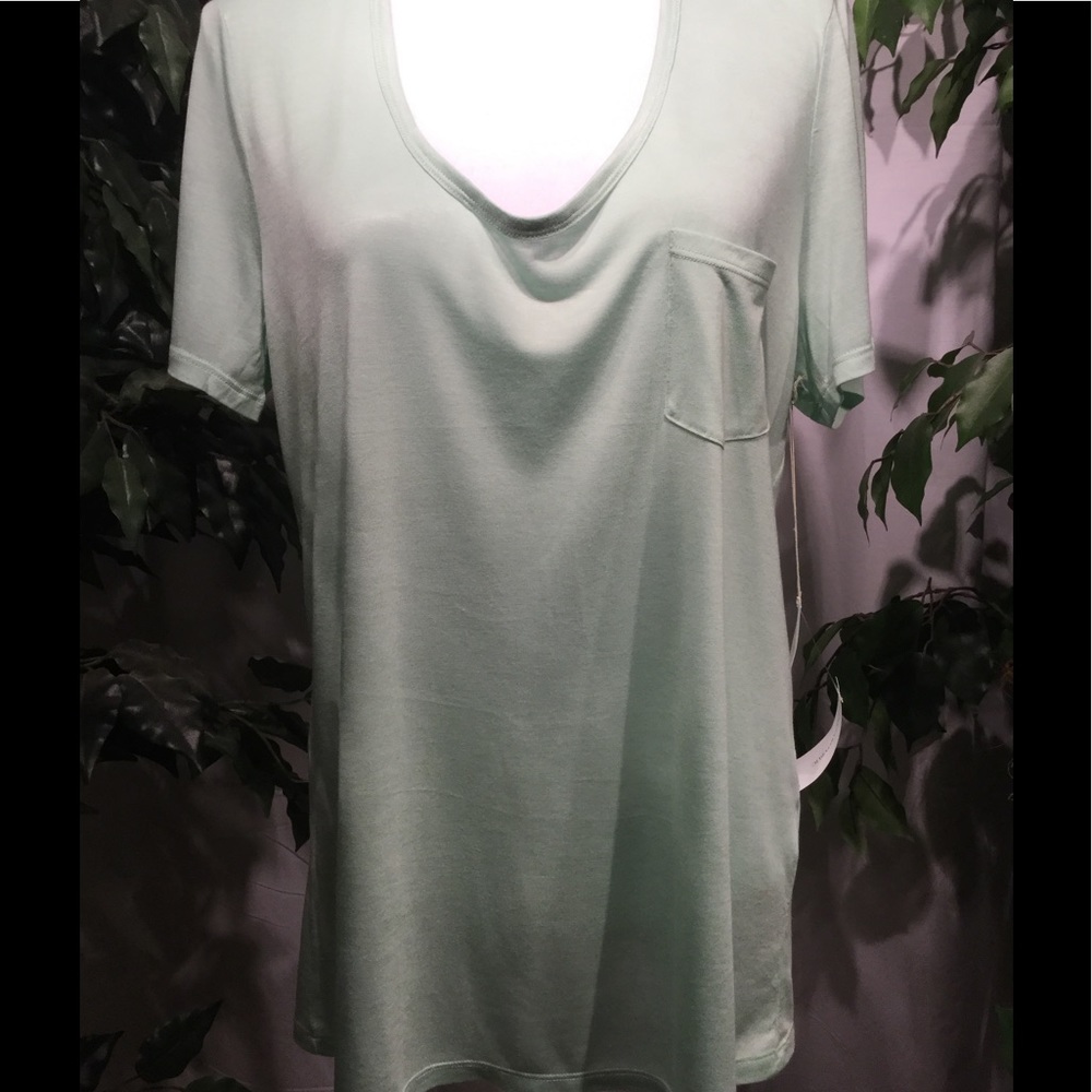 Banana Republic Scoop Neck Tee Pastel Green