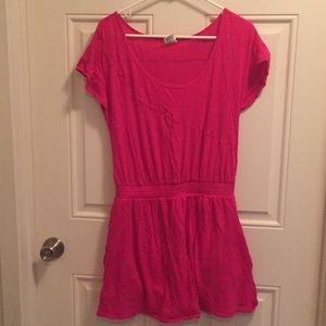 Pink short sleeve VS coverup