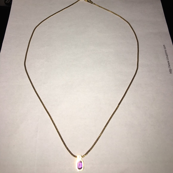Artistry Gold Filled Amethyst Pendant Necklace - Picture 2 of 2
