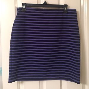 Purple striped LOFT skirt