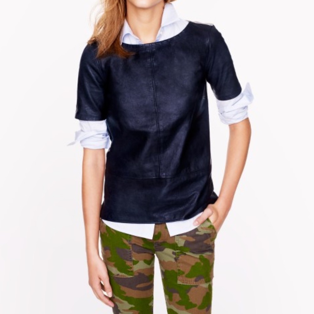 🌸 HP🌸 J Crew collection leather top (250)