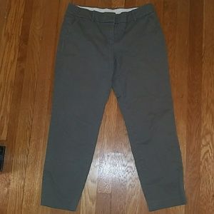 J. Crew green ankle chinos, US 4
