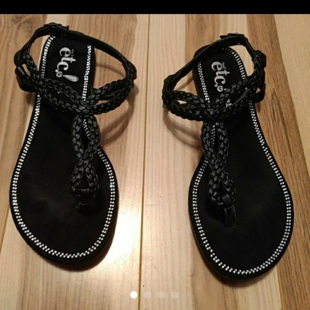 Black suede sandals