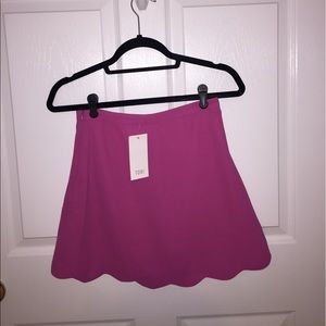 hot pink summer scallop skirt