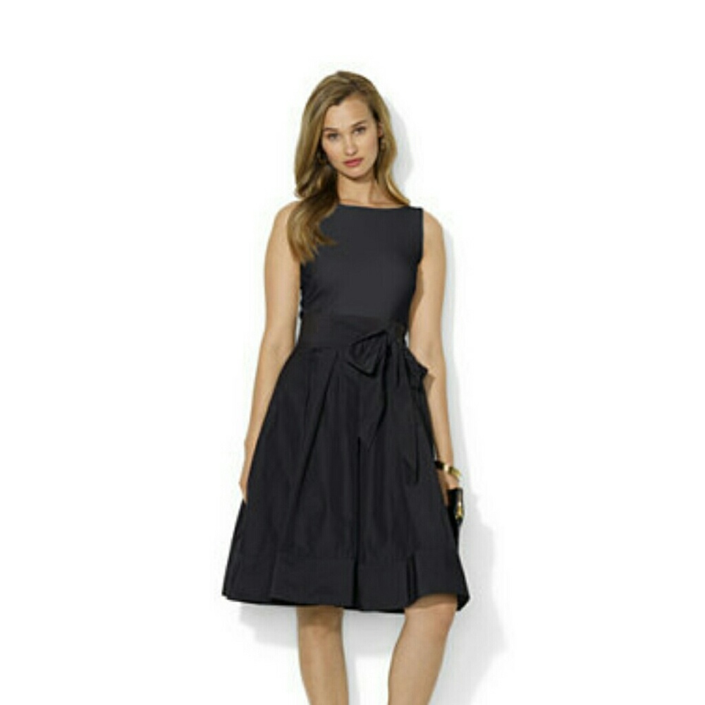 Black Lauren dress by Ralph Lauren. Spring.