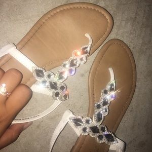 White diamonds sandals