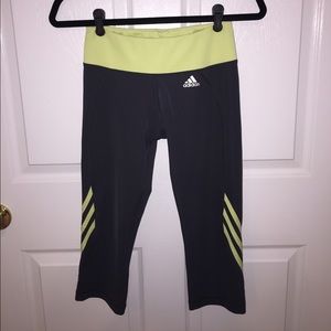 gray cropped adidas leggings