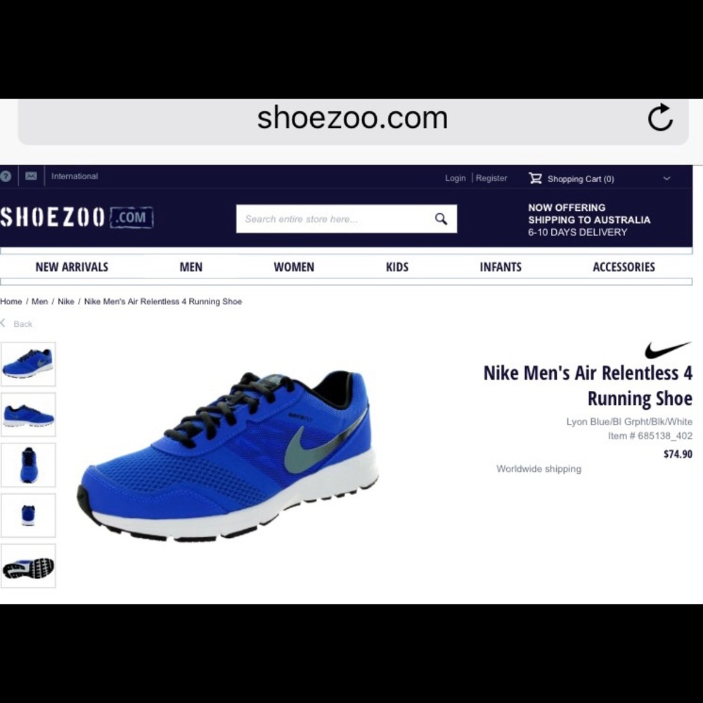 Men's Nike tennis shoes item#685138-402