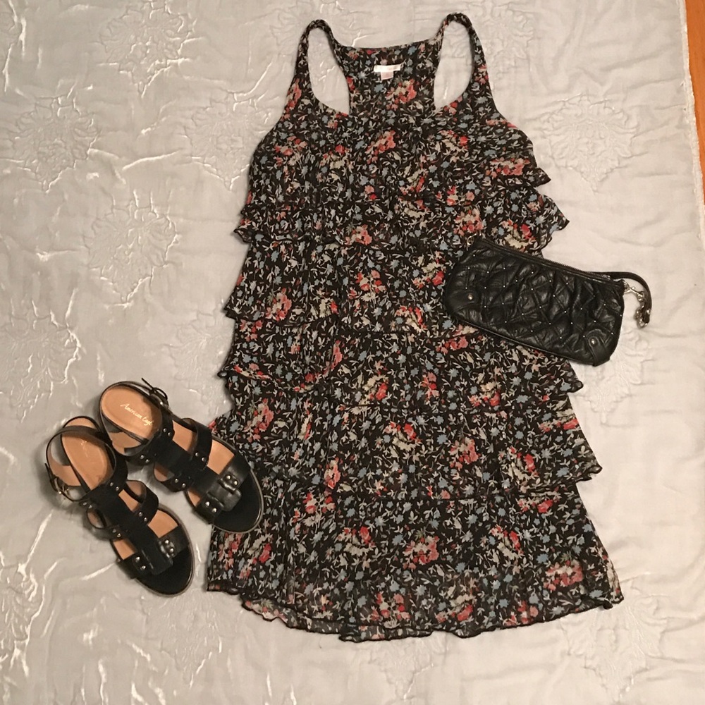 Tiered Floral Ruffle Dress