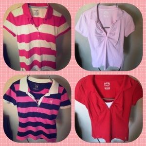 4 collared Women's Shirts md and lrg