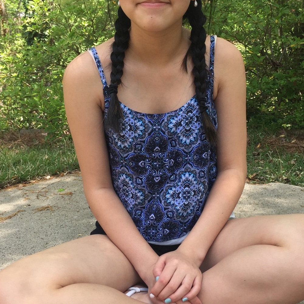 Blue Medallion Patterned Tank Too Camisole