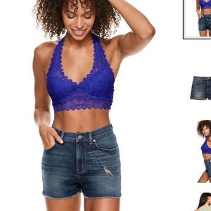 Vs pink denim shorts