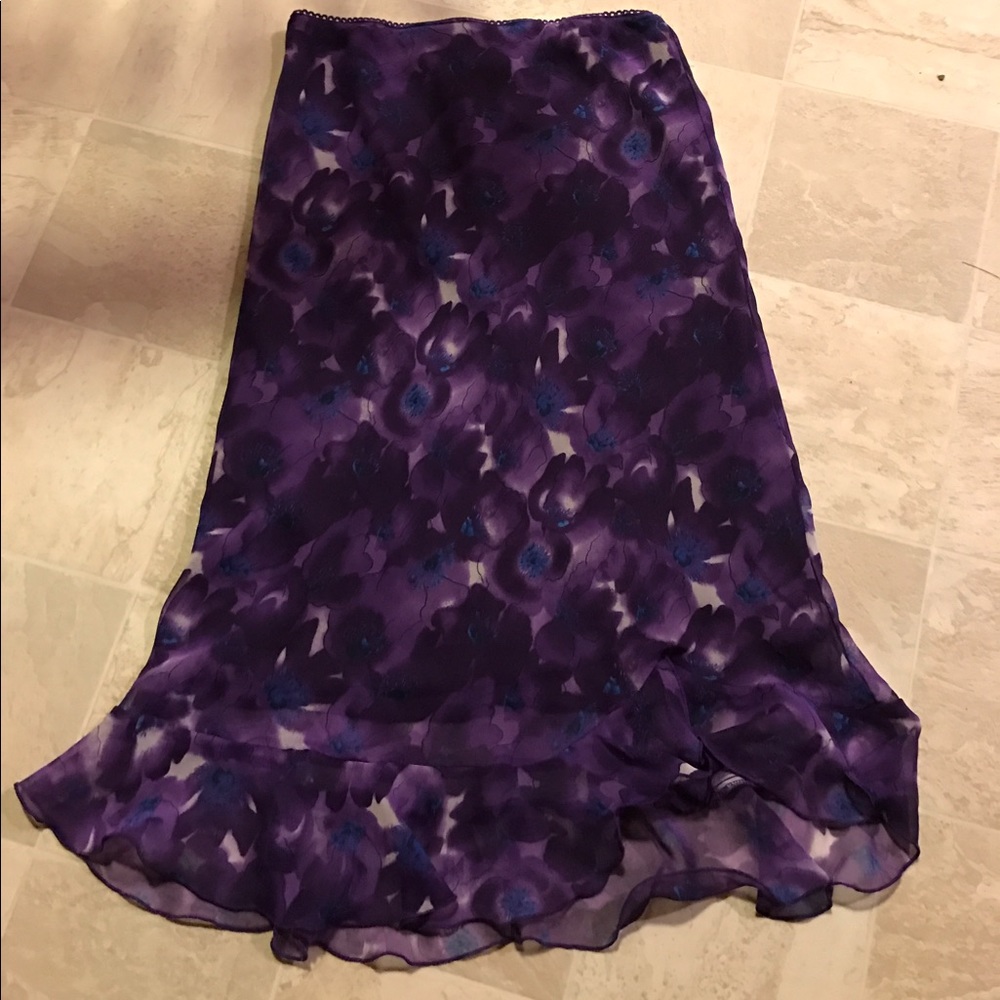 Mid-calf flowy skirt