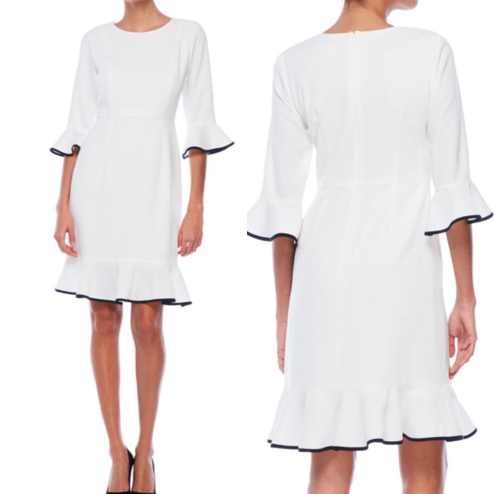 NANETTE LEPORE Flounce Crepe Dress Size 6 - Picture 4 of 4