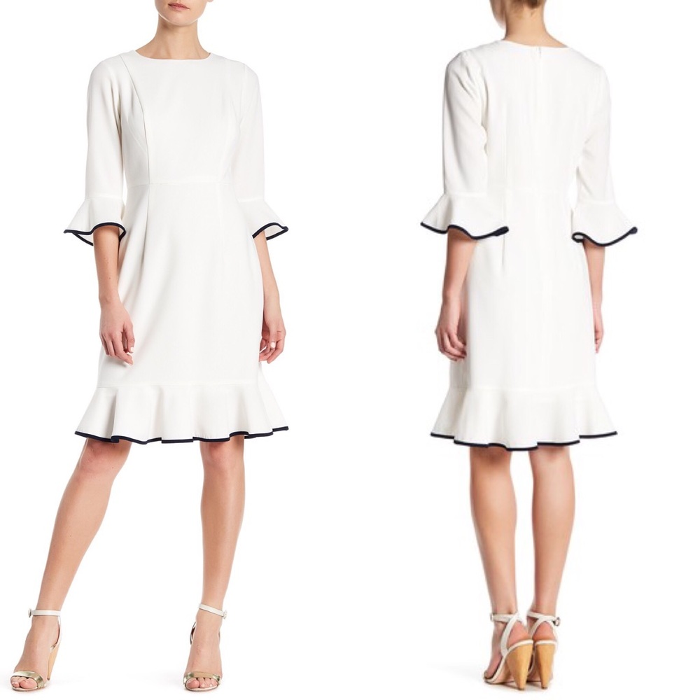 NANETTE LEPORE Flounce Crepe Dress Size 6 - Picture 1 of 4