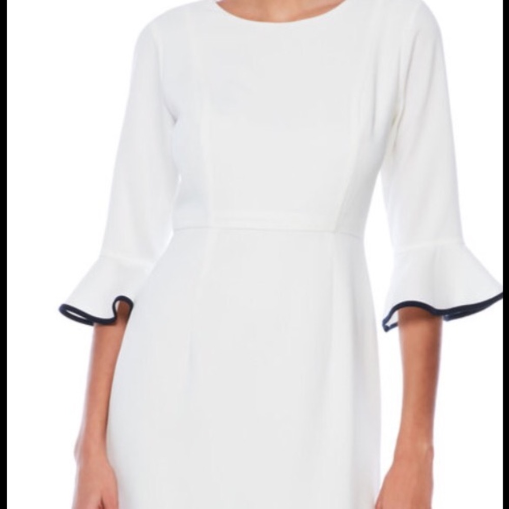 NANETTE LEPORE Flounce Crepe Dress Size 6 - Picture 3 of 4