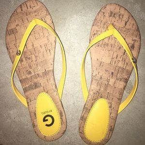 Yellow guess sandals