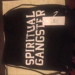 Spiritual gangster drawstring backpack