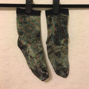American Apparel sparkly ankle socks