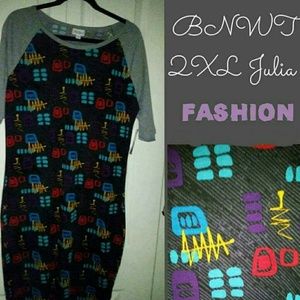 BNWT LuLaRoe 2XL Julia dress  (Cross Posted)