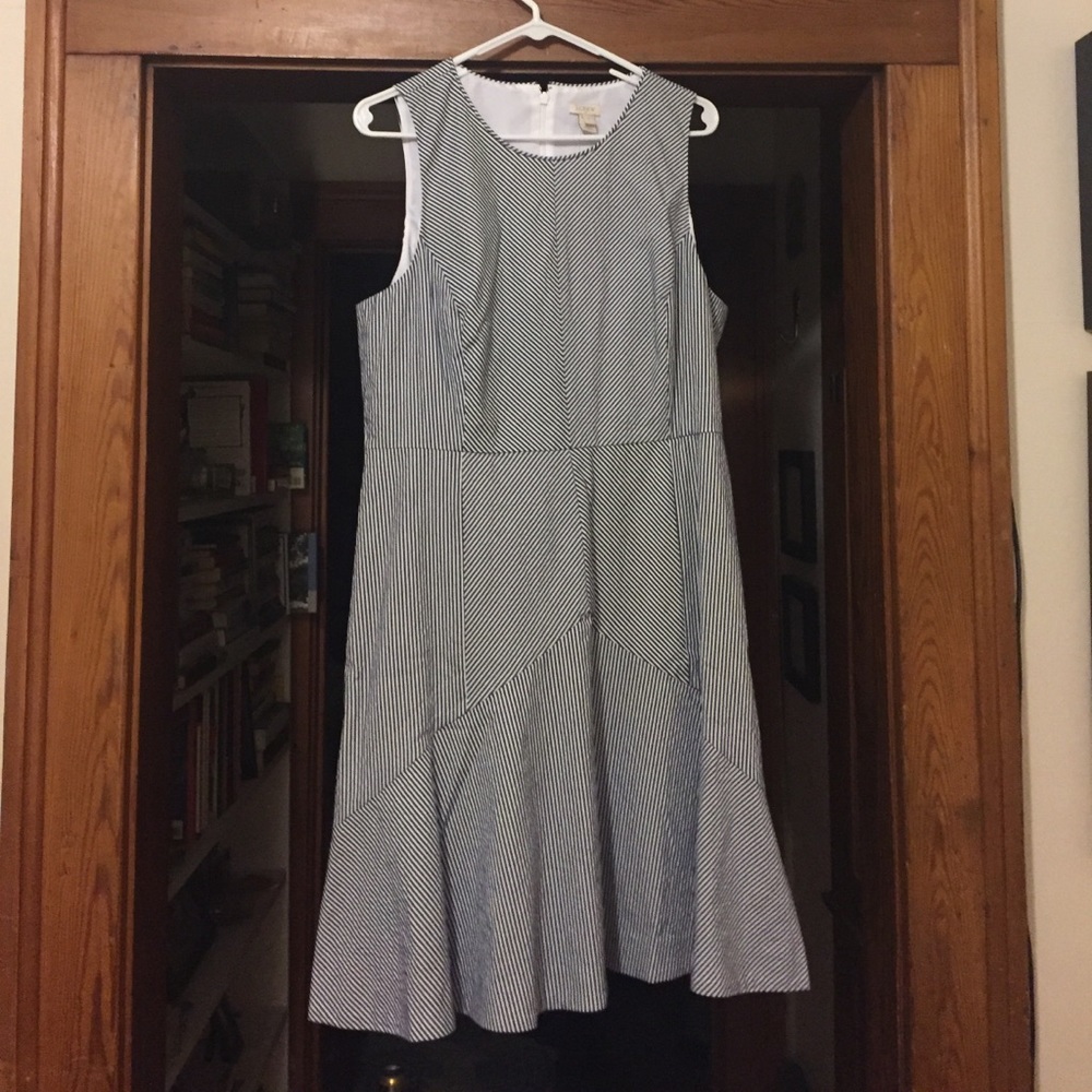 Sleeveless Seersucker J. Crew Dress