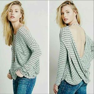 Free People Oversized Open-Back Sweater