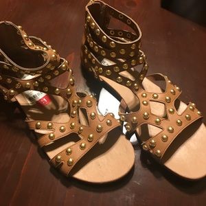 Steve Madden gold studded gladiator sandal
