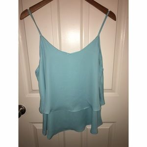 Annabella Electric Blue Split Layer Top