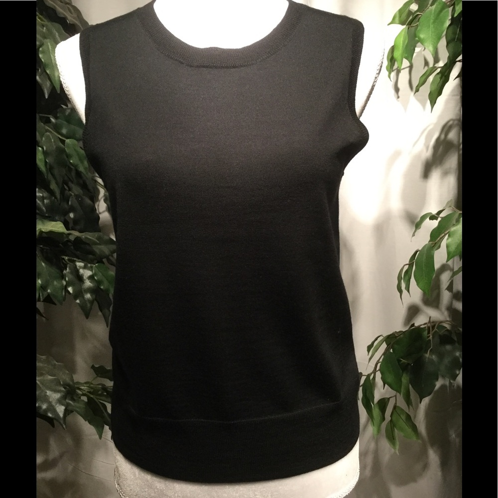 J Crew Black Sleeveless Knit Top